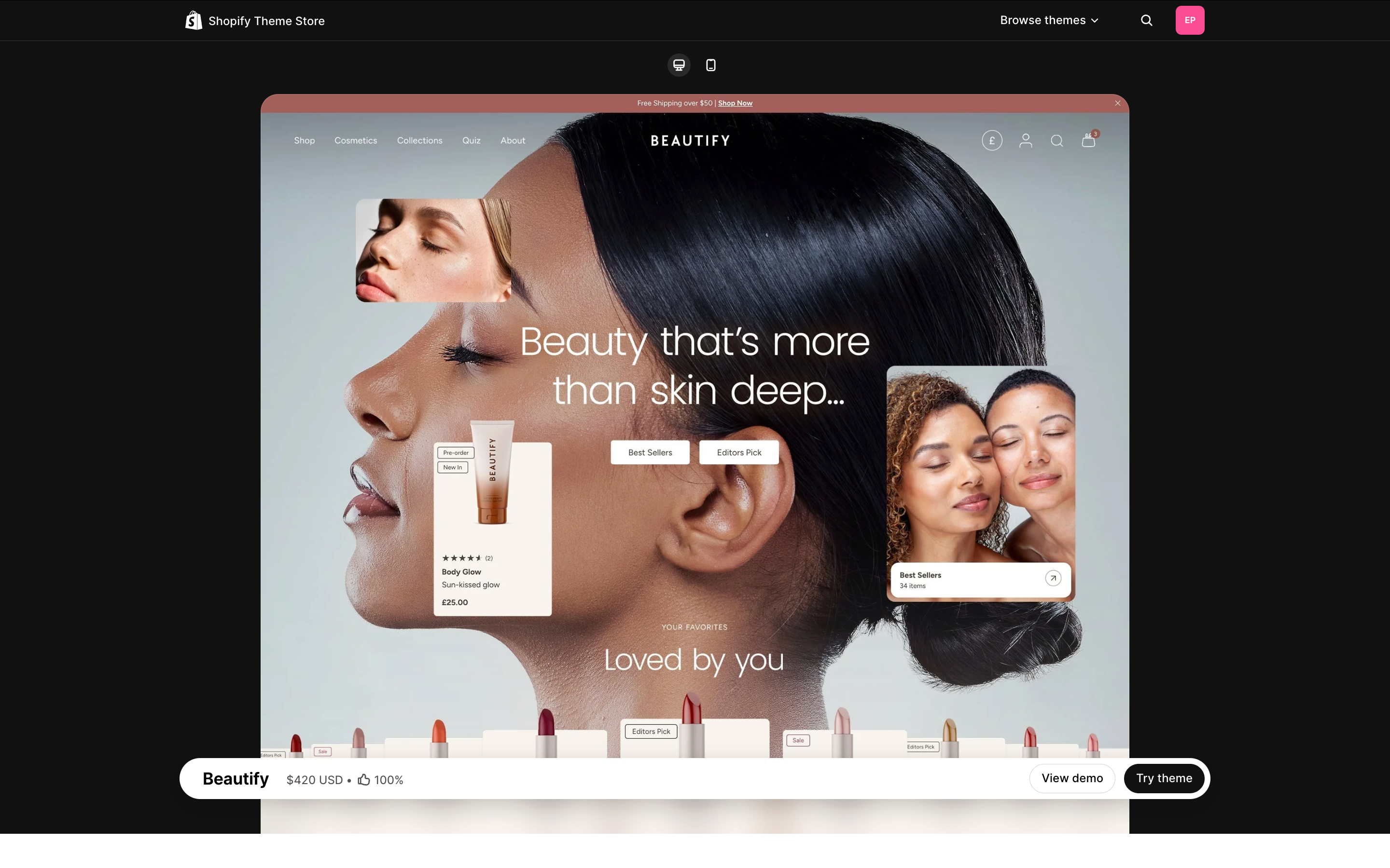 Beautify: The Shopify Theme for Beauty & Wellness Brands