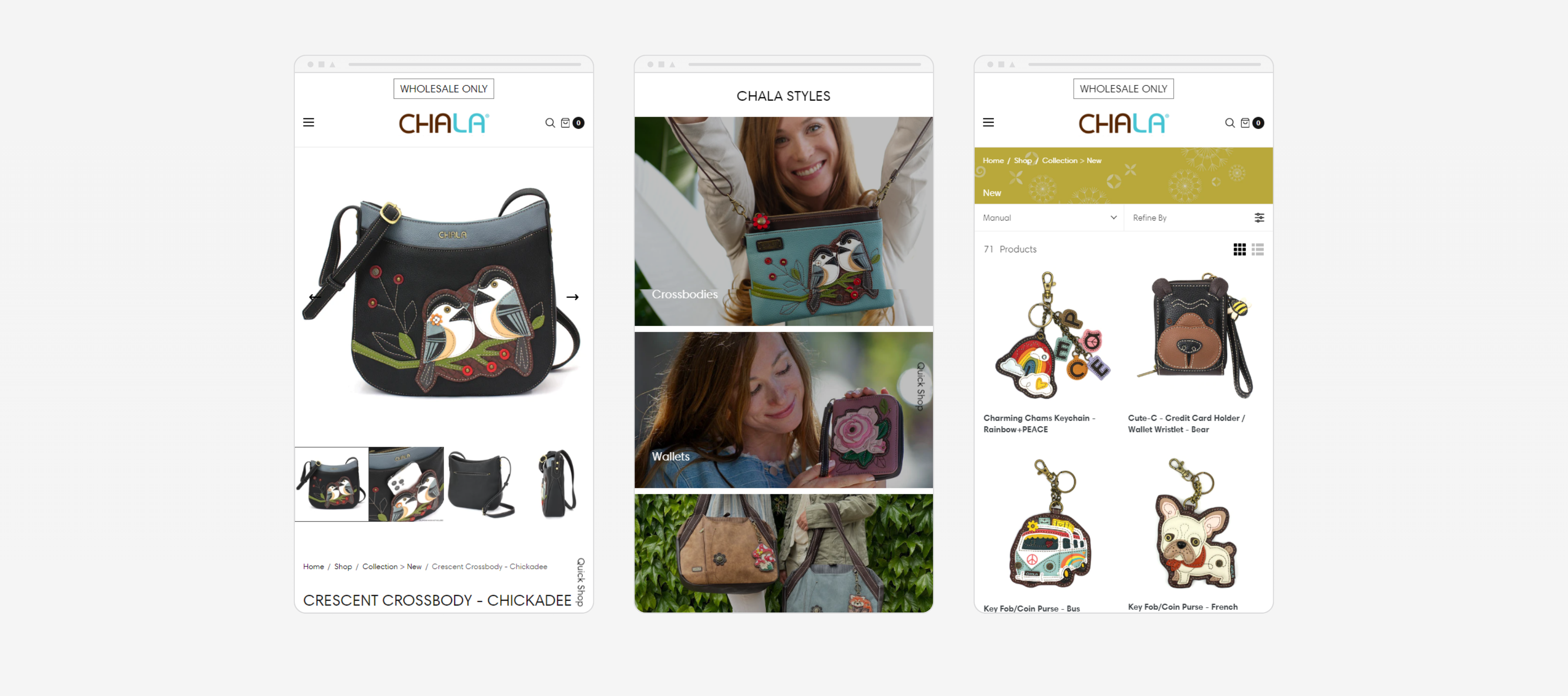 Chala website mobile layout