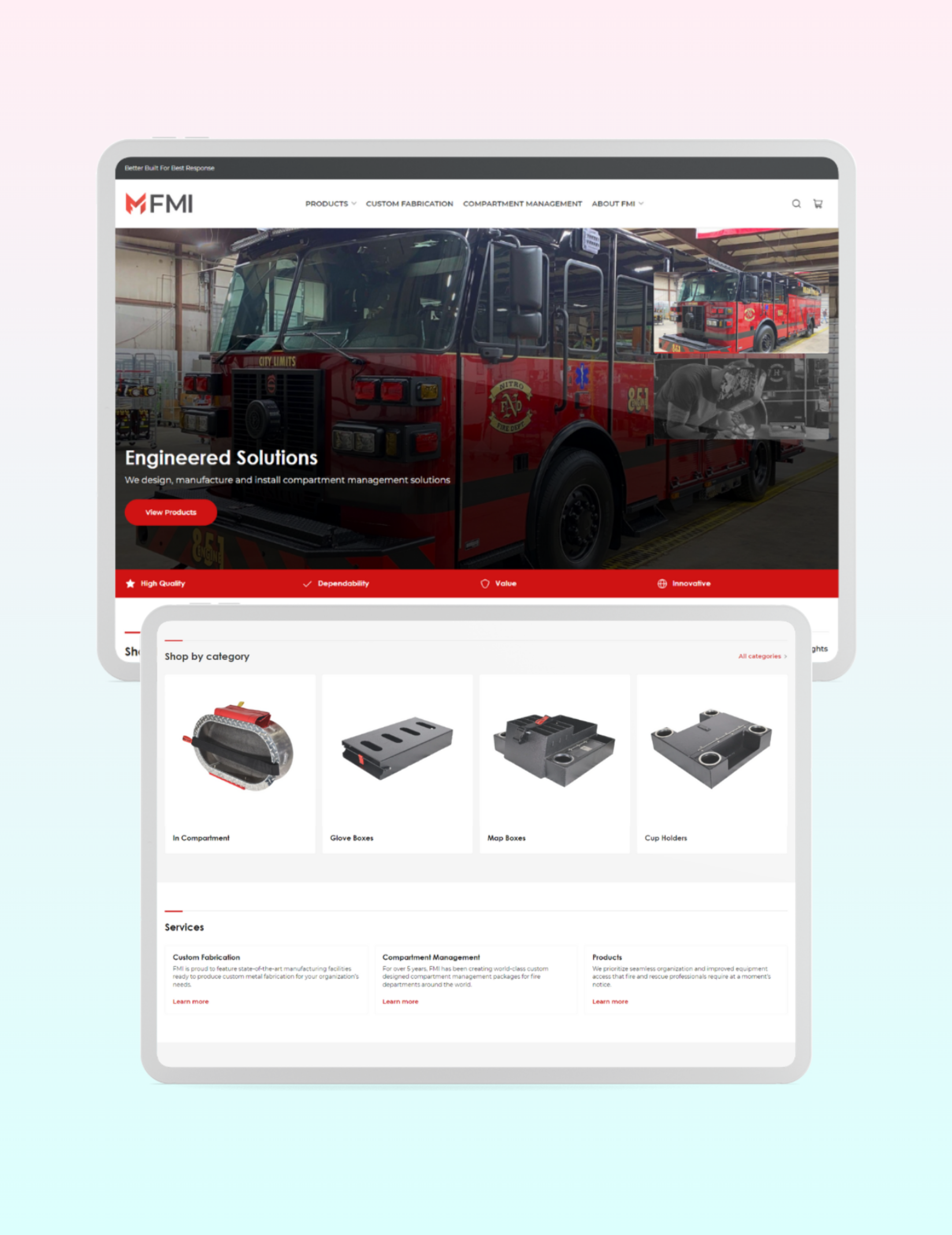 FMI website layout