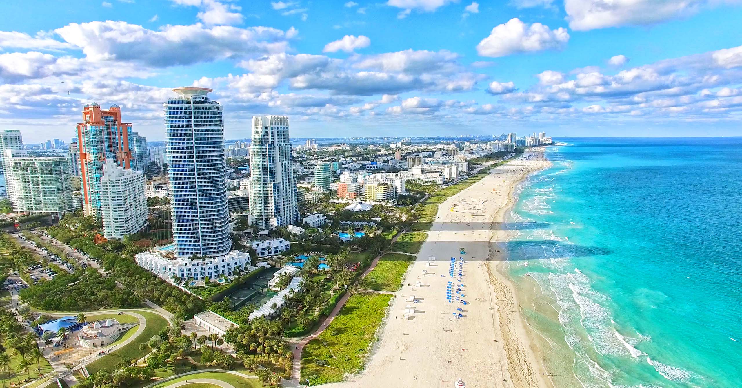 Aerial view of Florida beach