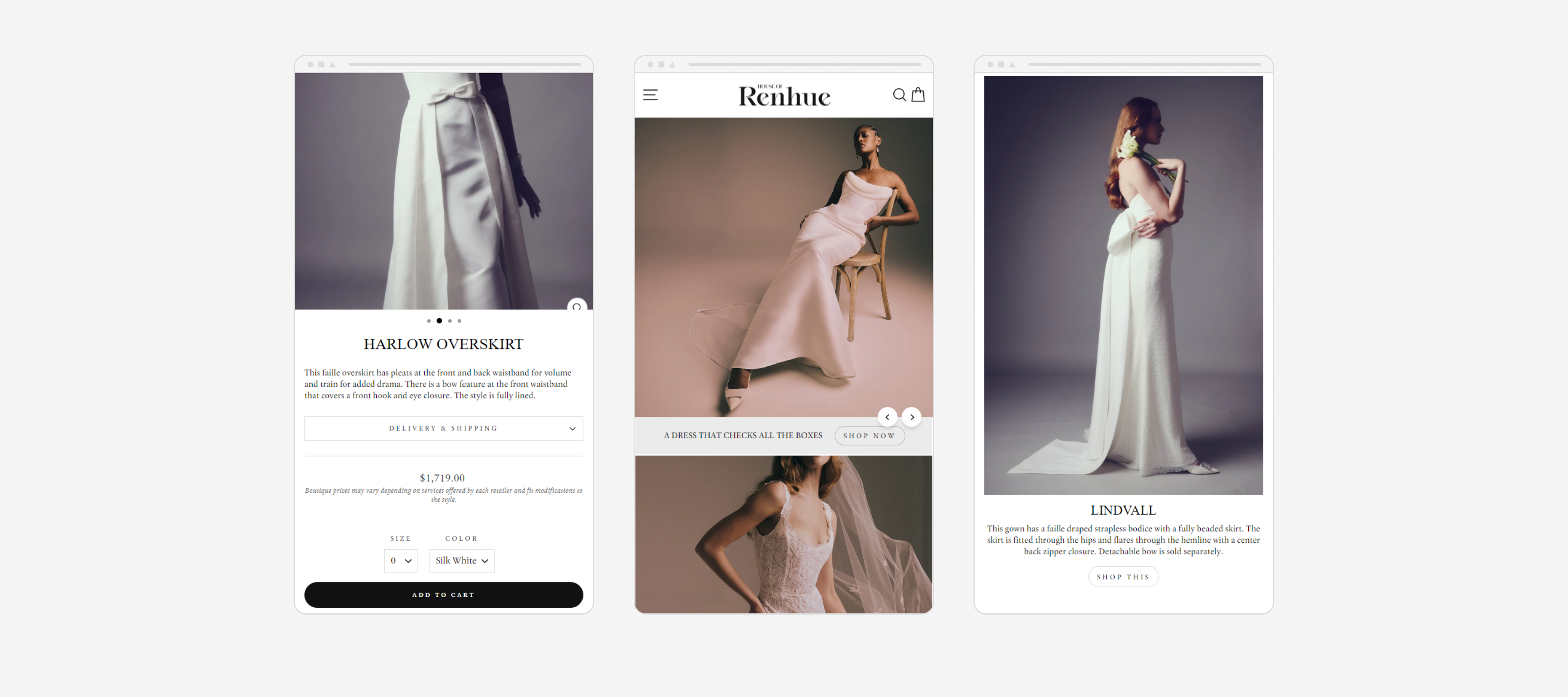 House of Rehnue mobile site layout