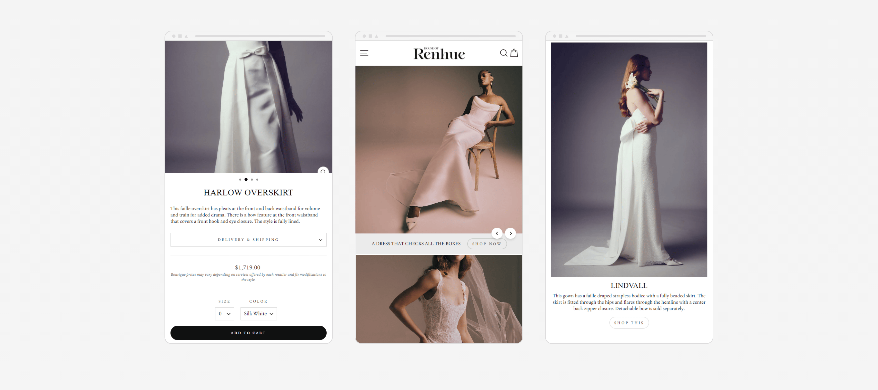 House of Rehnue mobile site layout