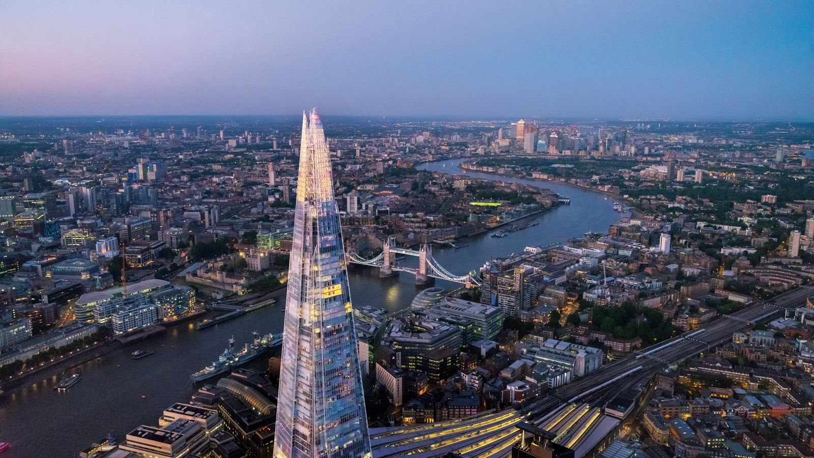 Aerial view of London