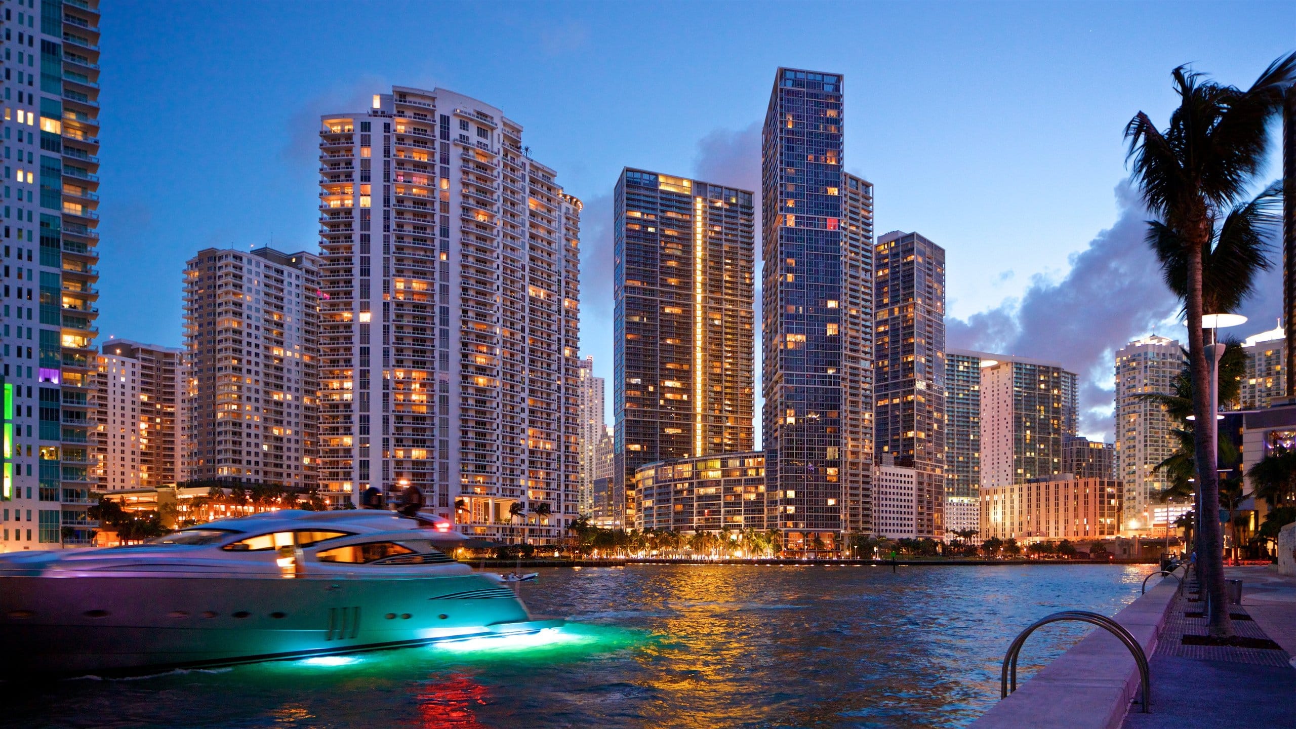Miami evening skyline
