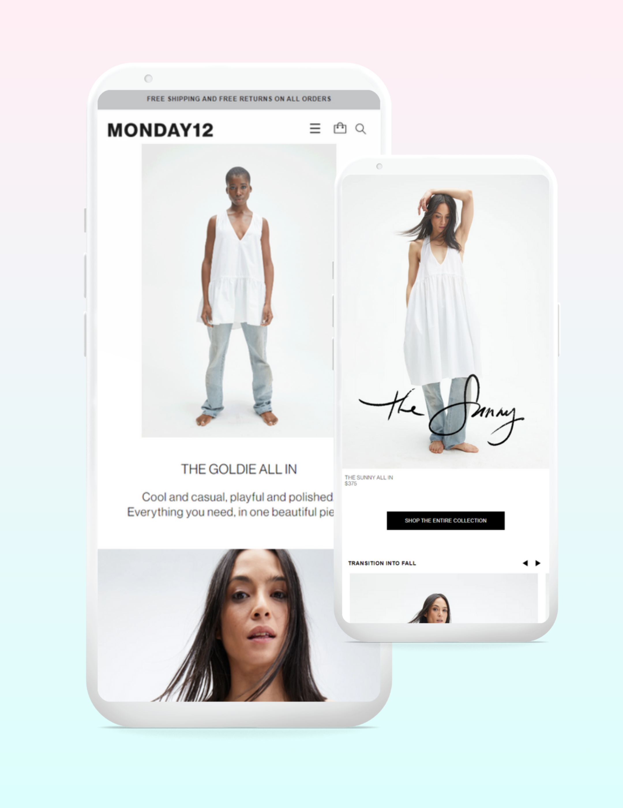 Monday 12 website mobile layout