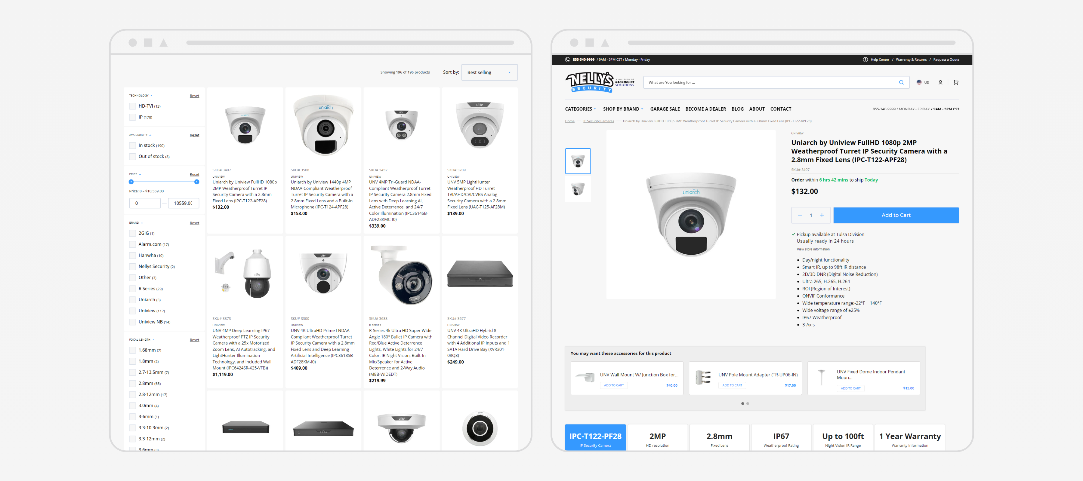Nelly's Security website layout preview