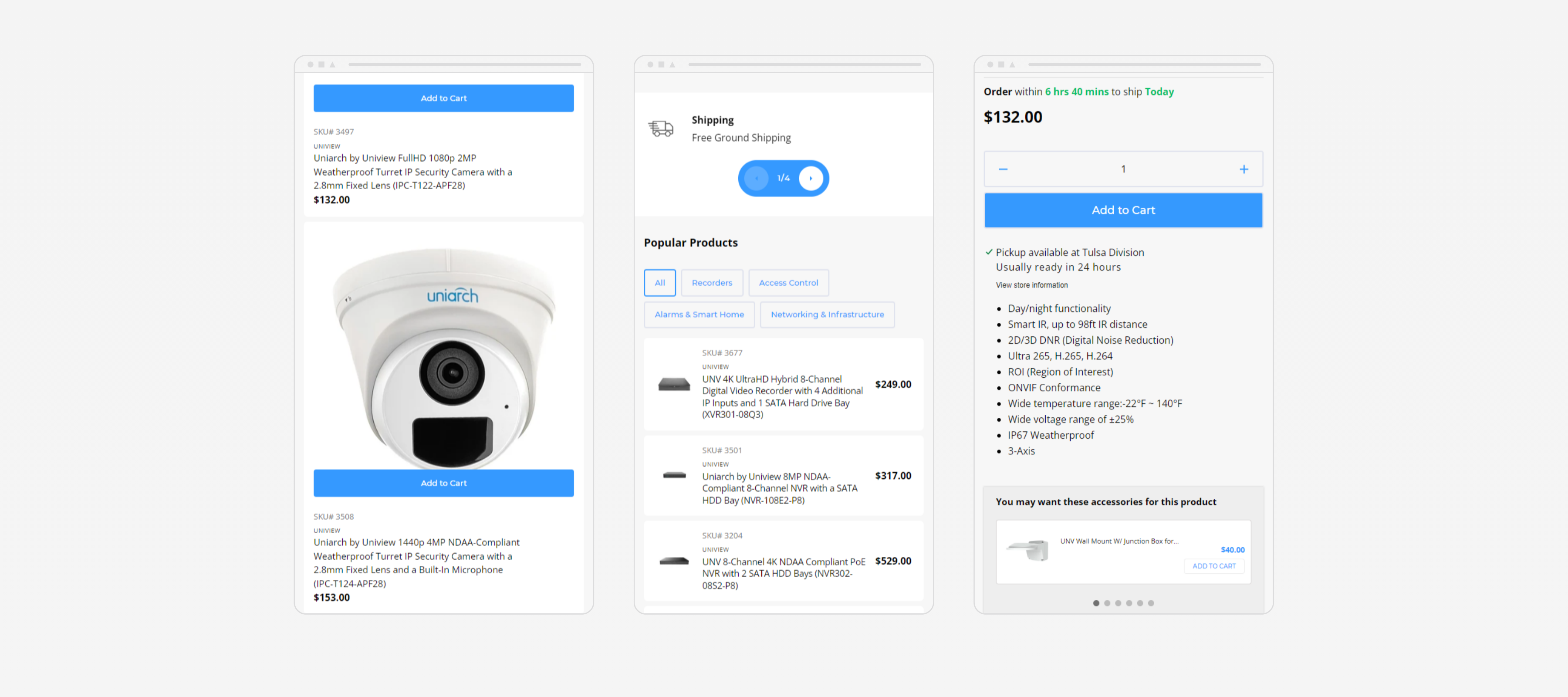 Nelly's Security mobile site product page preview