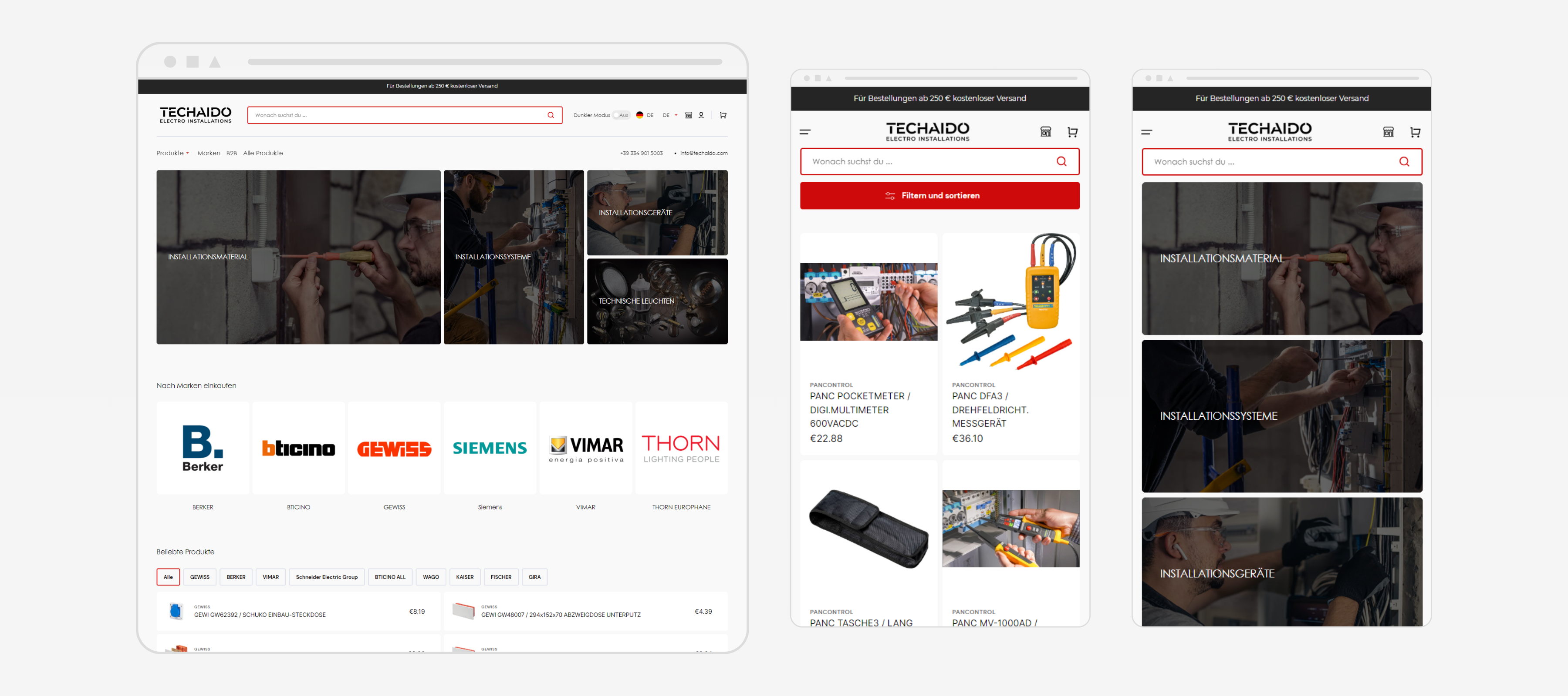 Multi-device preview of Techaido's responsive website layout