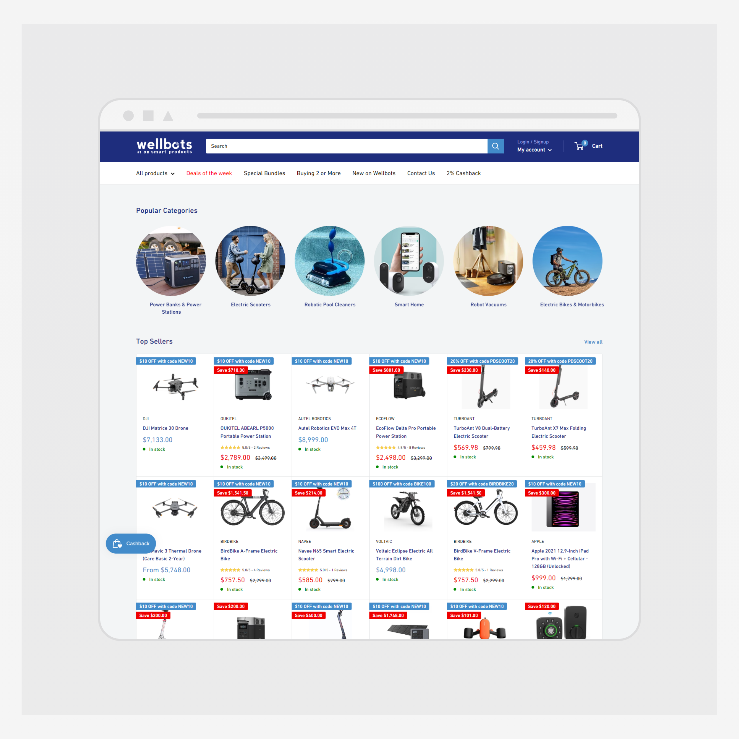 Wellbots Popular Categories and Top Sellers