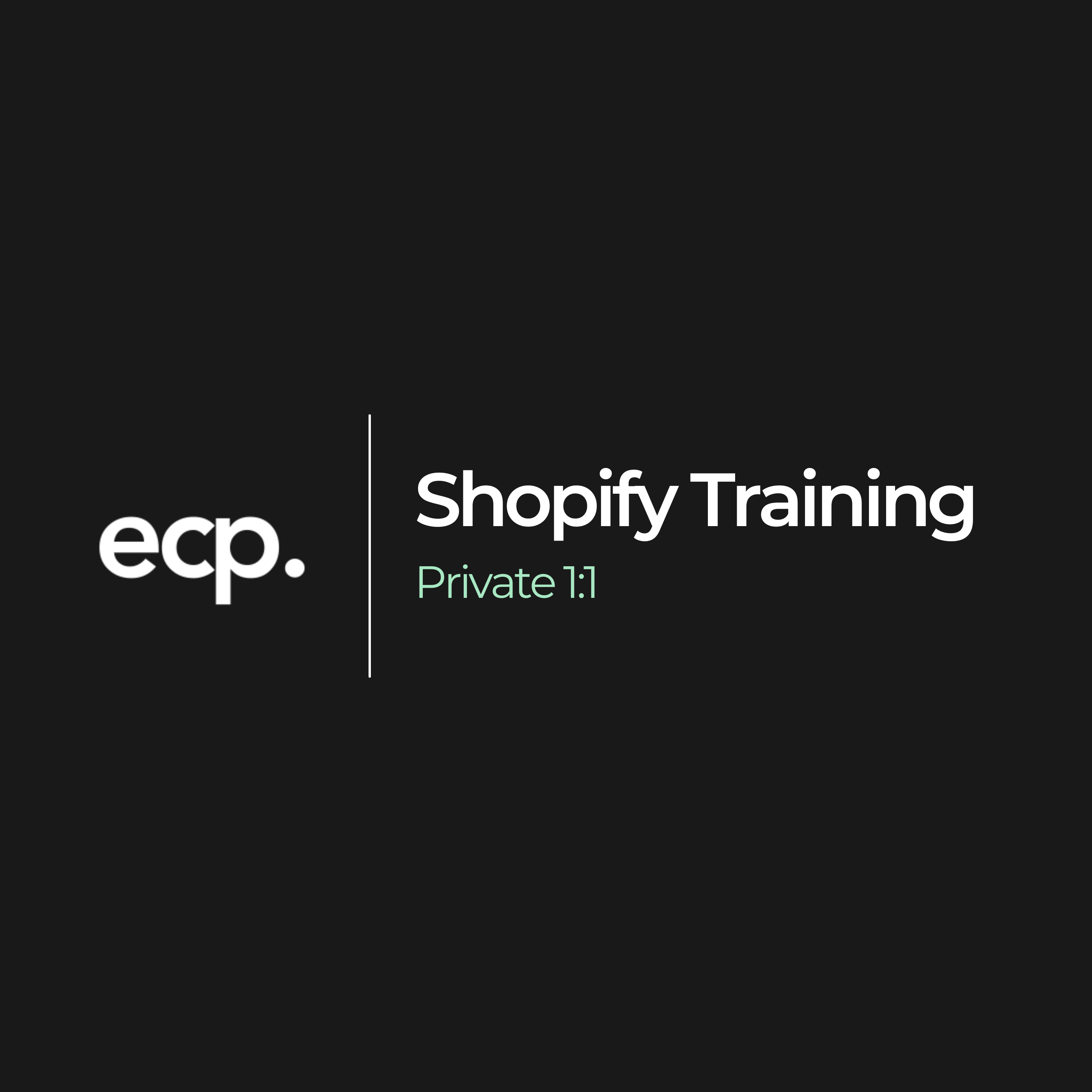 Ecommerce Pro OÜ Shopify Admin Training (One-On-One)