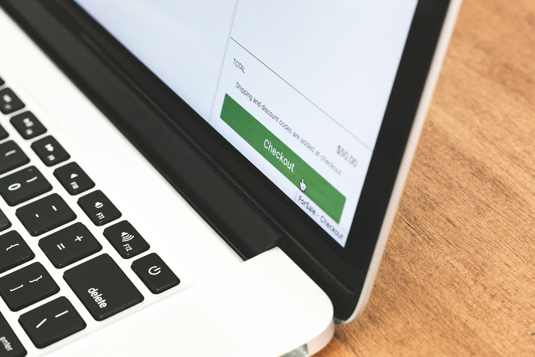 checkout button on laptop