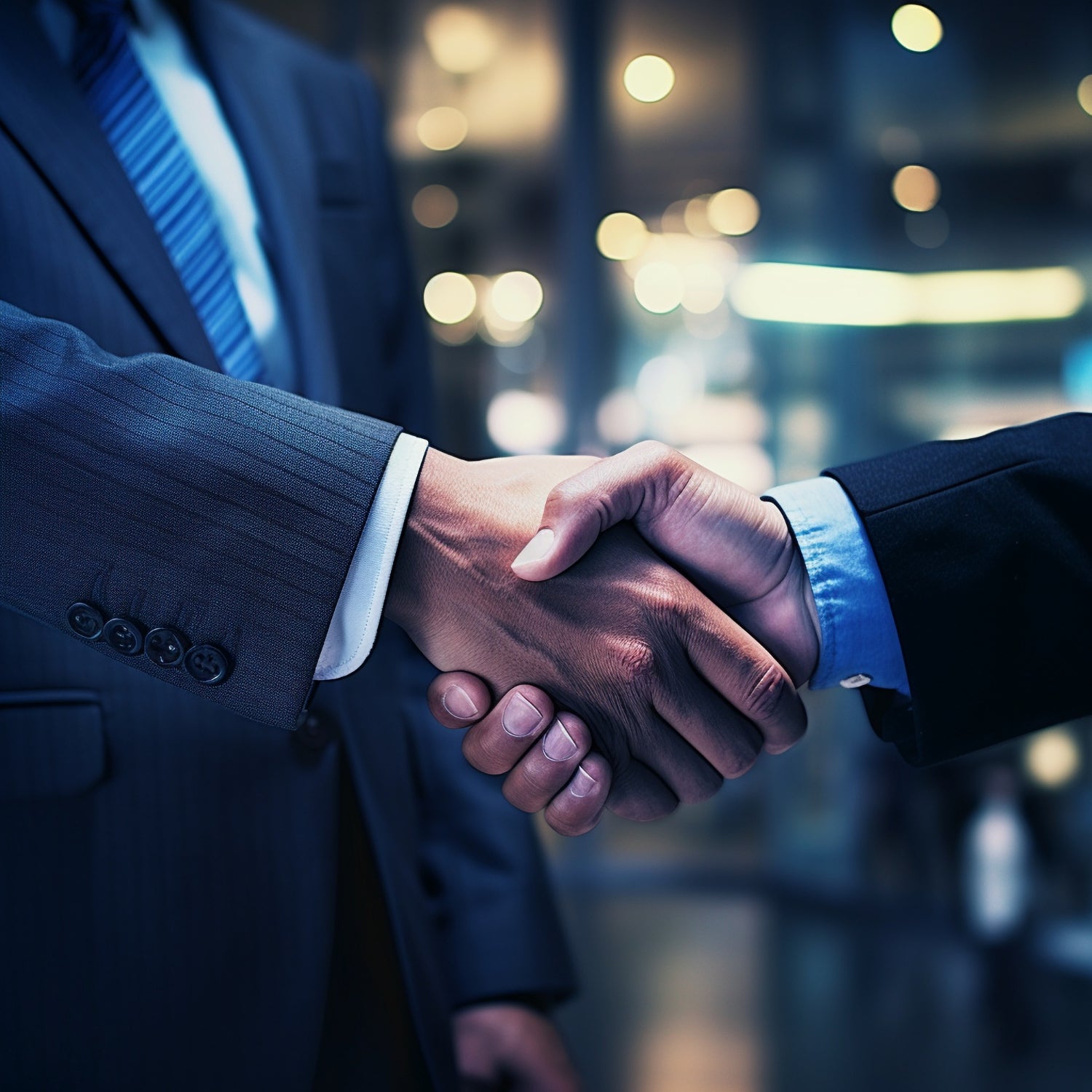 Two people shaking hands