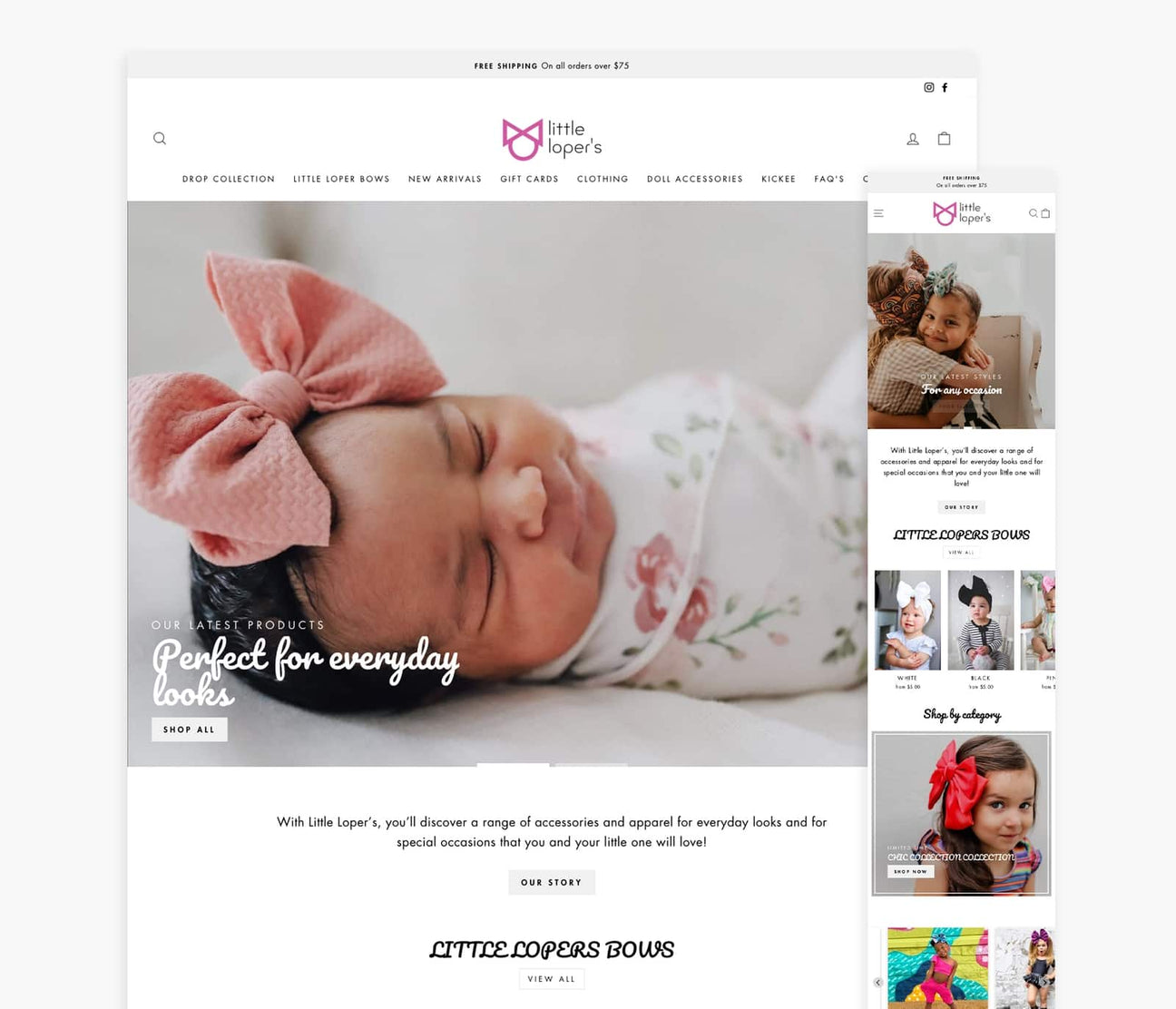 Ecommerce Pro sets up premier online fashion boutique Little Lopers with a fashionable Shopify store.