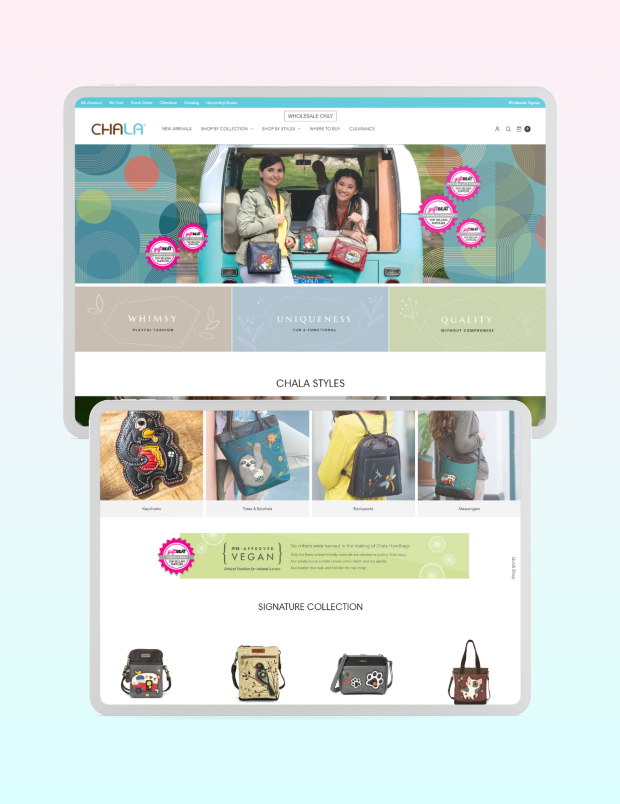 Chala website layout